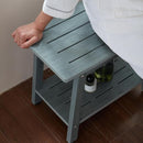 Large Shower Bench Seat, HDPS Shower Stool for Inside, Waterproof Spa Bath Chair for Shaving Leg, Weather Resistant/Non-Slip, Indoor/Outdoor Use, No Maintenance, Gray by TinyTreasures Baby Boutique