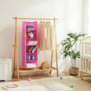 MAX Houser 6-Shelf Hanging Closet Organizer, Hanging Storage Shelves with 2 Sturdy Hooks Space-Saving for Bedroom, Foldable (Pink) by CozyNest Decor