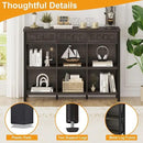 FATORRI Rustic 6 Cube Storage Organizer Bookshelf with 3 Drawers, Short Low Horizontal Bookshelf for Living Room, Industrial Wood and Metal Cubby Bookcase for Home Office (Walnut Brown, 47 Inch) by CozyNest Decor