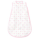 Amazing Baby Cotton Muslin Sleeping Sack, For Baby Girl, Wearable Blanket with 2-way Zipper, Springfield, Pink, Medium (6-12 Month) by TinyTreasures Baby Boutique