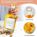 Olive Oil Dispenser Bottle for Kitchen, Clear Glass Oil and Vinegar Dispenser Set, Coffee Syrup Dispenser, Container With Metal Pour Spout, Airtight Lid, Funnel, Waterproof Labels (375ml-4 Pack) by CozyNest Decor