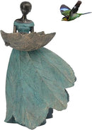 DiliComing Fairy Garden Statue Bird Feeder - 12 Inch Fairy Statue for Home Decoration, Resin Outdoor Statues for Garden Decoration, Best Bird Feeder Garden Gift for Women 12 x 7.5 x 5 Inch by GreenHaven Gardens