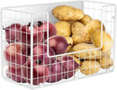 Magnetic Shelf for Fridge, Fruit Potato & Onion Storage Bins, Pantry Organizers & Storage, Large Container Magnetic Basket for Refrigerator, Kitchen Counter,Cabinet Magnetic Fridge Organizer White (1) by CozyNest Decor