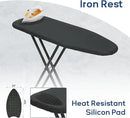 Ironing Board 43x13 with Iron Rest, RAINHOL Compact Iron Board Full Size with Thick Cover and Pad, Easy Storage Hanger with Heat-Resistant Silicone Pad, Space Saving and Height Adjustable, Black by CozyNest Decor
