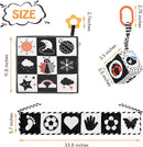 SAMMAS Black and White High Contrast Baby Toys 0-3 Months for Newborn Toys Infant Sensory Soft Book Infant Tummy Time Toys for Brain Development Montessori Learning Activities for Babies(3 Pcs) by TinyTreasures Baby Boutique