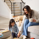 Cumbor 36" Extra Tall Baby Gate for Stairs, 29.7-57" Extra Wide Dog Gate for Doorways Hallways, Pressure Mounted Child Gate for Wide Opening, Auto Close Personal Safety for Babies and Pets, Black by TinyTreasures Baby Boutique