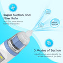 Electric Nasal Aspirator for Baby, Nose Aspirator for Toddlers, Rechargeable Baby Nose Sucker, Nose Cleaner with 3 Silicone Tips, 5 Suction Levels, Music and Light Soothing Function，Blue by TinyTreasures Baby Boutique