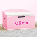 DIBSIES Personalized Creative Wonders Toy Box, Signature Series for Girls, 30 x 19.25 x 18 inches, Soft-Close Lid (Pink) by TinyTreasures Baby Boutique