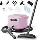 Steam Cleaner: 1650W, Fast 50-Sec Heat-Up-21-Piece Kit Refill Anytime-No Cooling-Detachable Hose Steamer Mop for Home Use Car Bed Furniture Bathroom Tile Grout Floor Cleaning And More Pink by TinyTreasures Baby Boutique