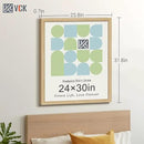 VCK 24x30 Oak Wood Frame for Poster & Picture, Natural Solid Wood Photo Frames 3 Pack, Wall Mounting Hanging by CozyNest Decor
