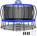 Zupapa 1800LBS Weight Capacity 2025 Double Frames Trampoline with No-Gap Design Curved Poles 16 15 14 12FT Trampolines for Kids with Enclosure Net Outdoor Trampolin for Children Adults Family by TinyTreasures Baby Boutique