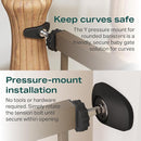 Cumbor 2 Pack 29.7-46" Baby Gate for Stairs, Mom's Choice Awards Winner-Auto Close Dog Gate for doorways, Easy Install Pressure Mounted Pet Gates indoor, Easy Walk Thru Wide Safety Gate for Dog, Brown by TinyTreasures Baby Boutique