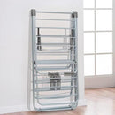 Large Capacity Double Drying Rack, Folding Rustproof Drying Rack with Non-Slip Clips and Drainage Shoe Rack, Height Adjustable, Airy and Quick Drying, Suitable for Balcony and Outdoor Use by CozyNest Decor