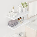 32" Floating Shelves for Wall, 12" Deep Slim White Floating Shelves, Wall-Mounted Shelves for Bedroom, Living Room, Kitchen, Bathroom - Set of 2 by CozyNest Decor