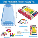 Friendship Bracelet Making Kit for Girls, Arts and Crafts Bracelets String Maker Kit for Kids Ages 8-12 Christmas Birthday Gifts (All Blue) by TinyTreasures Baby Boutique
