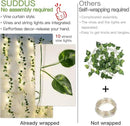 suddus Vines with Lights, 200 LED Fairy Lights with Vines, Pothos Curtain String Lights with Remote for Bedroom, Dorm, Wedding, Party, Wall, Indoor, Outdoor Decor, 6.5ft x 6.5ft by CozyNest Decor