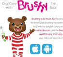 MAM Learn to Brush Set (1 Baby's Brush Toothbrush, 1 Training Brush, 1 Safety Shield), Baby Toothbrushes with Brushy The Bear, Interactive App, for Boys 5+ Months, Blue by TinyTreasures Baby Boutique