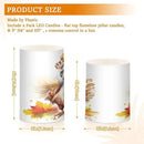 Flickering Flameless Candles, Cute Turkey Thanksgiving Pumpkin LED Candles with Remote Timer, Set of 2 Battery Operated Candle for Valentine Wedding Birthday by GreenHaven Gardens