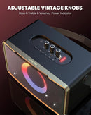 GFEEN Portable Bluetooth Speaker: 200W Peak, 15H Playtime, Wireless Speakers with Microphone, 5″ Subwoofer, Loud Sound, Light Show, Fast Charging for Outdoor, Party, Backyard(Gold with 2Mic) by TinyTreasures Baby Boutique