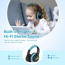EarFun K4 Kids Bluetooth Headphones, Wireless Headphones with LED Lights, 74/85/94dBA Volume Limited, Built-in Mic, 90H Playtime, Bluetooth 5.4 Over Ear Headphone for iPad/Tablet/School, Dark Black by TinyTreasures Baby Boutique