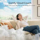 LINSY HOME Modular Sectional Sofa - 157'' Comfy Corduroy Cloud Sofa Oversized U Shaped Couch with Movable Ottoman, Soft Modern Sofa for Living Room Apartment, Beige