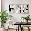 HPNIUB Modern Abstract Geometric Wall Art, Black & White Canvas Neutral Prints, Minimalist Bohemian Mid-Century Wall Art for Hallway, Office Wall Decor- 16"x24"x3 by CozyNest Decor