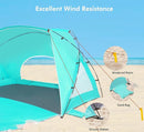 Beach Tent, Portable Sun Shelter for 2/3/4/6-8 Person with UPF 50+ UV Protection, Easy Setup Waterproof Beach Shade Canopy Cabana for Family Outdoor and Picnics, Fishing with Carrying Bag by TinyTreasures Baby Boutique