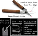 Razor Sharp Pruning Shears for Gardening, Garden Shears Carbon Steel Blade, Precision garden scissors Walnut Wood handle, 6.8” Garden Snips for Trimming Fruits, Vegetables, Flowers, Buds, Bonsai by GreenHaven Gardens