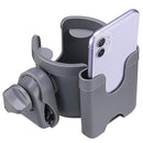 Suranew Adjustable Stroller Cup Holder with Phone Holder for Baby Stroller for Family Members, Gery by TinyTreasures Baby Boutique