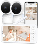 ARENTI Baby Monitor with 2 Cameras, 2K/3MP WiFi 6 Camera and Audio, 5-inch Wireless Screen, Smartphone App, Super Night Vision, Crying Detection, Auto Tracking, Temp&Humidity Sensor (D3 Set) by TinyTreasures Baby Boutique