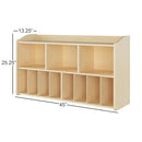 Foundations Wall-Mounted Diaper Organizer for Daycares, 3 Large & 8 Small Storage Compartments, Wood Construction, Maximum Durability by TinyTreasures Baby Boutique