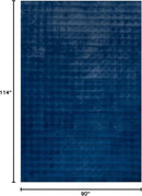 nuLOOM Jeni Checkered 7'6" x 9'6" Machine Washable Area Rug for Living Room Bedroom Dining Room Kitchen, Navy by CozyNest Decor