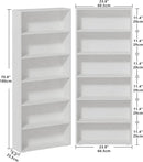 IRONCK Bookshelves and Bookcases Set of 2 Floor Standing 6 Tiers Display Storage Shelves 70 in Tall Bookcase Home Decor Furniture for Home Office, Living Room, Bed Room by CozyNest Decor