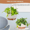 3 Pack Hanging Planters for Indoor Plants, 10 + 10 + 8 Inch Self-Watering Hanging Plant Pot, Macrame Plant Hanger with Pot, Ceiling Hooks, Removable Saucer and Drainage Holes for Garden Home - White by GreenHaven Gardens