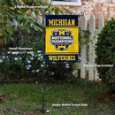 College Flags & Banners Co. Michigan Team University Wolverines 2023 and 12 Times 12x Football National Champions Garden Flag with Pole Stand Holder by GreenHaven Gardens