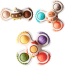 ALASOU 3PCS Pop Suction Cup Spinner Toys for 1 Year Old Boy Girl|Novelty Spinning Tops Toddler Toys Age 1-2|Sensory Baby Bath Toy for Toddlers 1-3|12 18 Months Boy Birthday Gift for Infant by TinyTreasures Baby Boutique