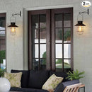 pearlstar Solar Lantern Outdoor 2 Packs Hanging Light Metal Solar Lamp with Warm White Edison Bulb Design for Garden Yard Patio Proch Decor(Black) by CozyNest Decor