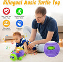 Baby Toys 6-12 Months, Musical Turtle Crawling Tummy Time Development Light up Infant Toys 12-18 Months, Bilingual Educational Boy Girl Gifts Toy for 3-6 4 5 7 8 9-12 Month by TinyTreasures Baby Boutique