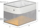 Kntiwiwo Foldable Storage Bins 15" x 10" x 9.5" Fabric Storage Basket Cube with Handles Large Linen Closet Organizer Bins for Organizing Shelf Home, Set of 3, Houndstooth by CozyNest Decor