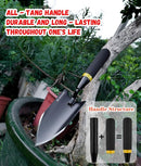 Heavy-Duty Gardening Hand Trowel with Sheath - Stainless Steel Garden Shovel Featuring a Rubberized Handle, Perfect for Diligent Farmers' Soil Planting, Digging, and Transplanting by GreenHaven Gardens