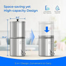 Waterdrop 2.25G Gravity-fed Water Filter System, with Silver Ions Enhanced Filtration with 2 Black Carbon Filters and Metal Spigot by CozyNest Decor