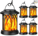 KOOPER 4 Pack Solar Lantern Outdoor Lights, Upgraded Flickering Flame Solar Lanterns Lights Outdoor Waterproof, Hanging Outdoor Solar Lanterns Lights, Solar Powered Lanterns for Yard Garden Decor by GreenHaven Gardens