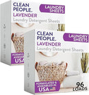 The Clean People Laundry Detergent Sheets - Laundry Soap - Ultra Concentrated, Recyclable Packaging, Stain Fighting - Lavender, 192 Pack by CozyNest Decor