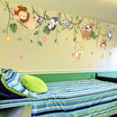 iMagitek Large Jungle Animals Tree Wall Decals Safari Animals Climbing Trees Wall Stickers Elephant Giraffe Lion Sloth Wall Stickers for Baby Nursery Kids Room Playroom Classroom 90.94" x 62.59" by TinyTreasures Baby Boutique