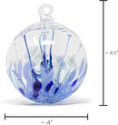 Luke Adams Handmade Glass Gazing Balls for Garden on Clearance – Hand Blown Glass Gazing Ball for Yard Décor – Decorative Garden Globe Raindrop (Blue) by CozyNest Decor