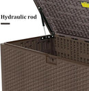 180 Pro Gallon Waterproof Outdoor Storage Bin Resin Deck Box for Patio, Poolside, and Garden, Lockable & UV-Resistant, Brown by GreenHaven Gardens