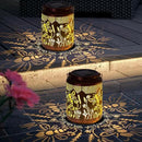 2 Pack Bee Solar Lanterns Outdoor Waterproof Hanging Solar Lights LED 6.9" Metal Flower Bee Decorative Lantern for Patio,Yard,Porch,Table,Garden Birthday Gifts for Women Mom Grandma by GreenHaven Gardens