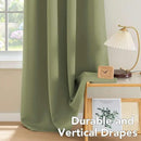 H.VERSAILTEX Blackout Curtains for Bedroom Thermal Insulated Room Darkening Living Room Curtains 72 Inch Long Grommet Privacy Protection Window Curtain Panels/Drapes for Nursery, 2 Panels, Sage by CozyNest Decor