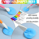 LINPHCEY 9PCS Clay Tools for Kids Air Dry Clay Tool Kit Plastic Clay Sculpting Tools Set for DIY Pottery, Modeling Sculpey Polymer Clay – Safe & Easy Grip for Beginners & Craft Lovers by TinyTreasures Baby Boutique