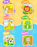 Benresive Wooden Toddler Puzzles, 6pcs Animal Montessori Toys for 1-3 Year Old Boys & Girls, Learning Educational Preschool Toys, Great Gifts for 1 2 3 Year Olds by TinyTreasures Baby Boutique